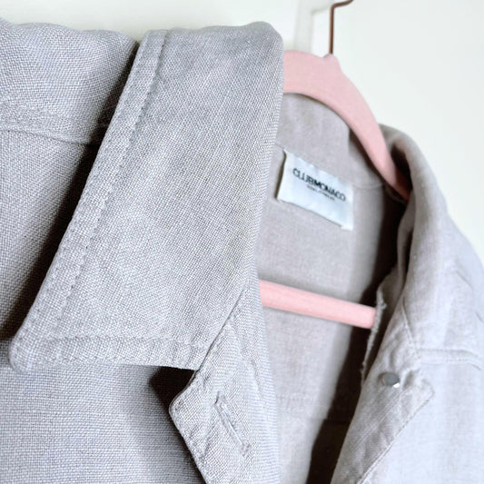 vintage club monaco linen shirt jacket - size sm/med