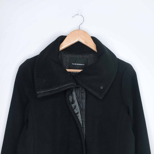Club Monaco wool-cashmere funnel neck jacket - size Small