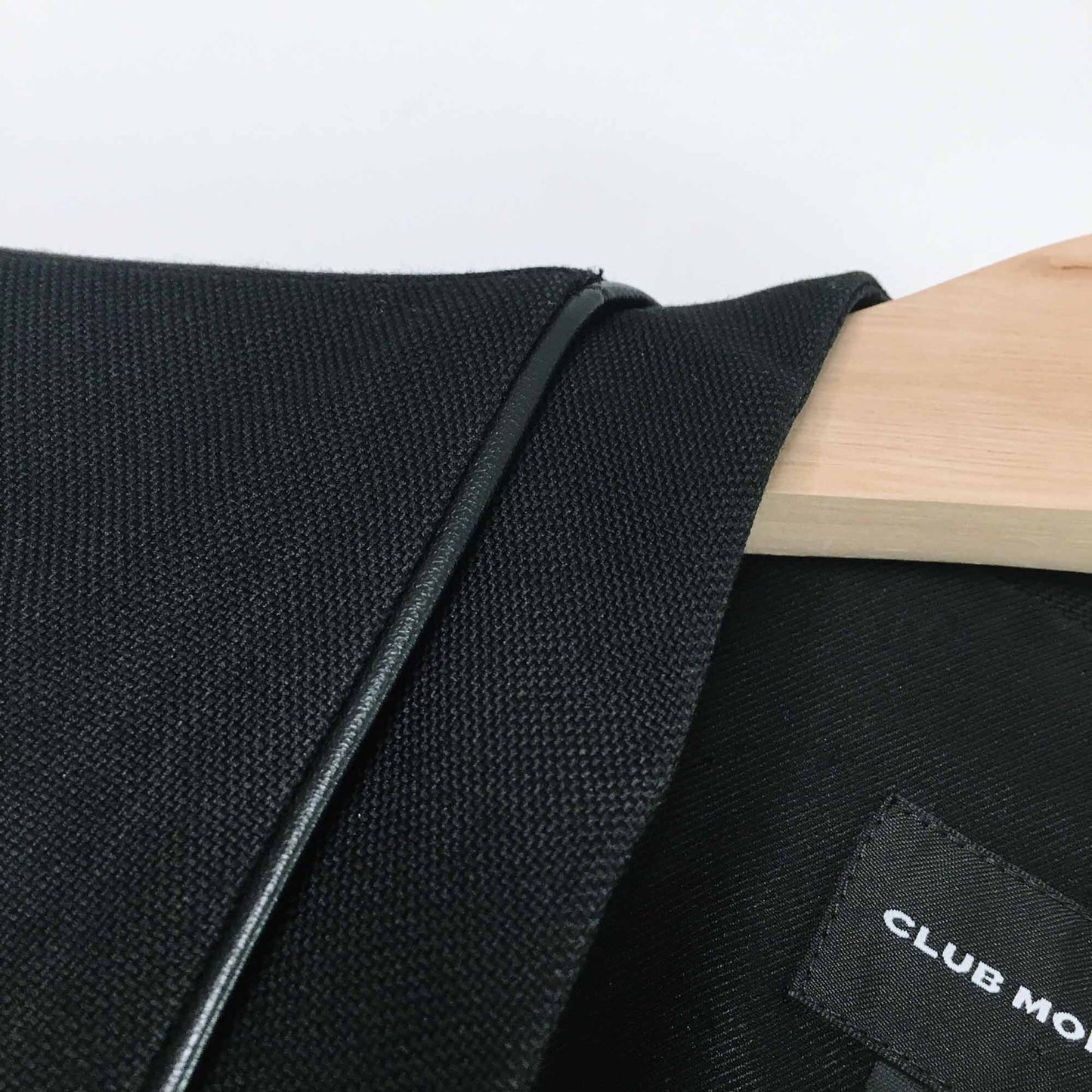 club monaco kaoife leather trim blazer - size 4