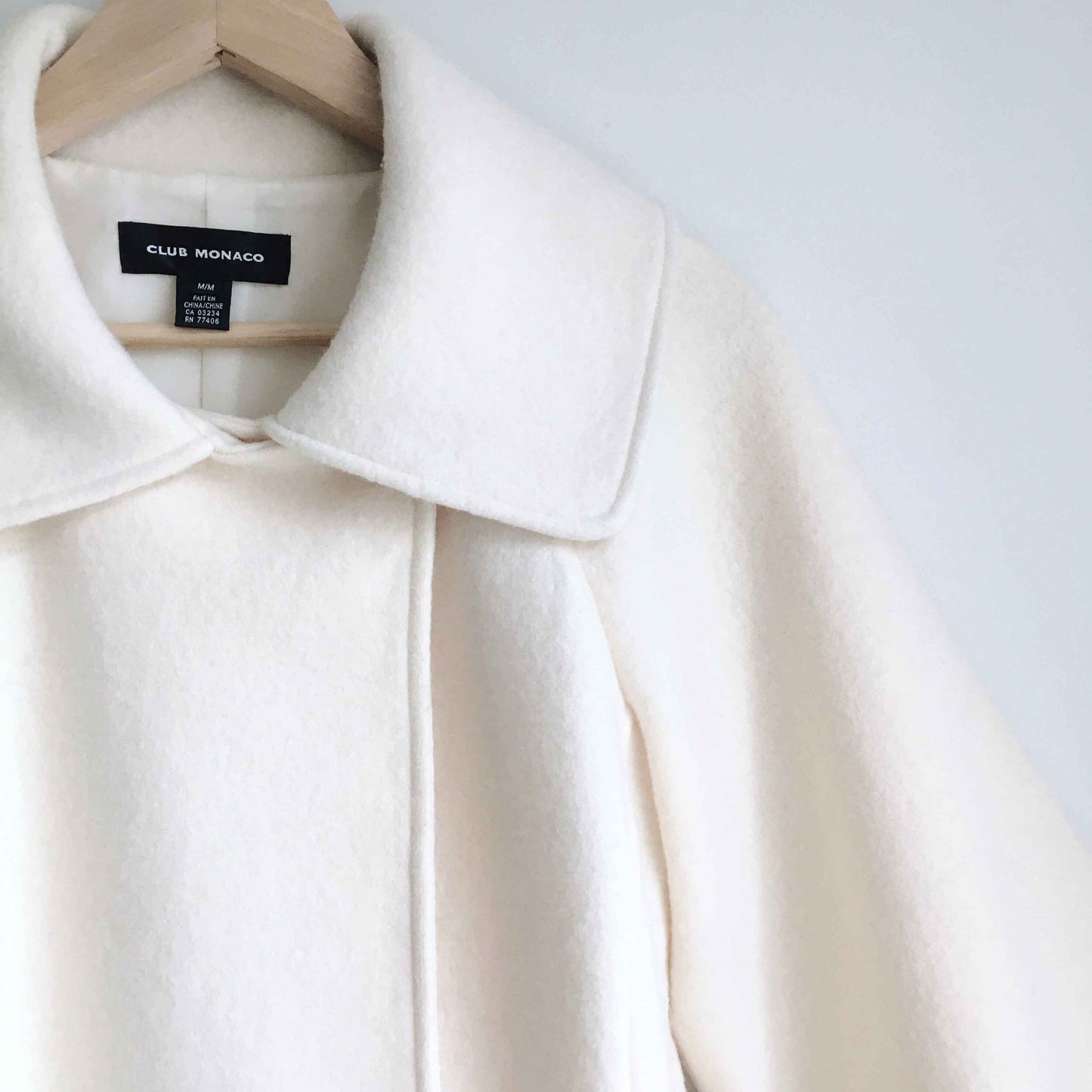 Club Monaco cropped wool belted cape jacket - size Medium