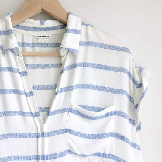 Club Monaco oversized striped button down - size Small