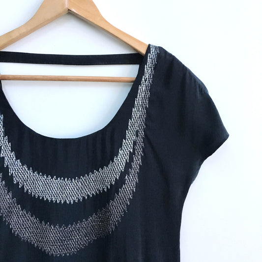 vintage club monaco cupro metallic dress - size xs