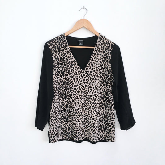 Club Monaco Silk Leopard Blouse - size Small