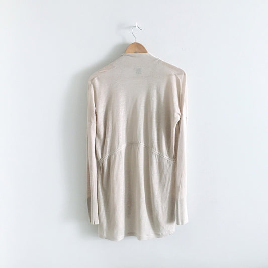 Club Monaco linen open drawstring cardigan - size Medium