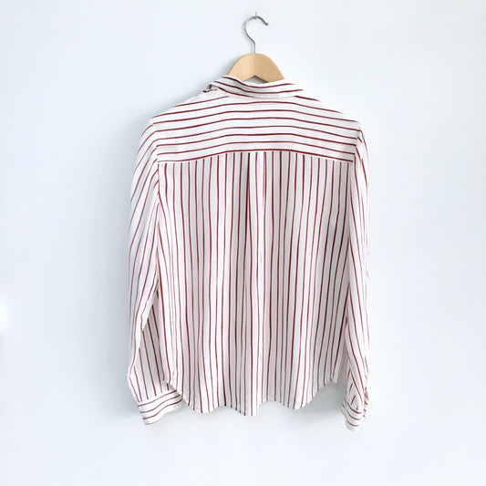 Club Monaco red paint stripe Blouse - size Medium