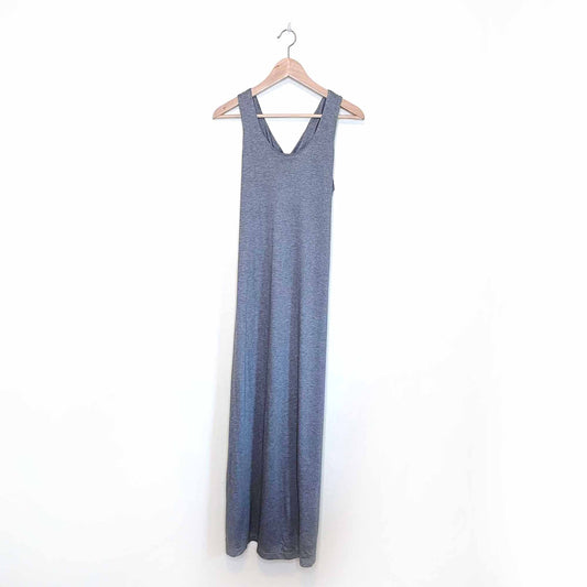 club monaco jersey twist back maxi dress - size medium