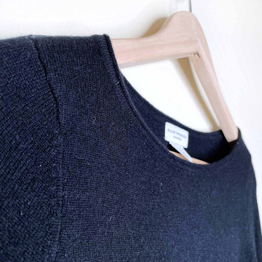 club monaco 100% cashmere sweater with slit cuff and hem - size xs