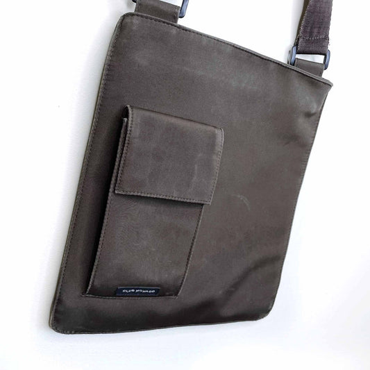 vintage club monaco nylon cross body messenger bag
