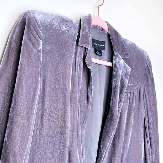 club monaco silk-blend velvet blazer - size 00