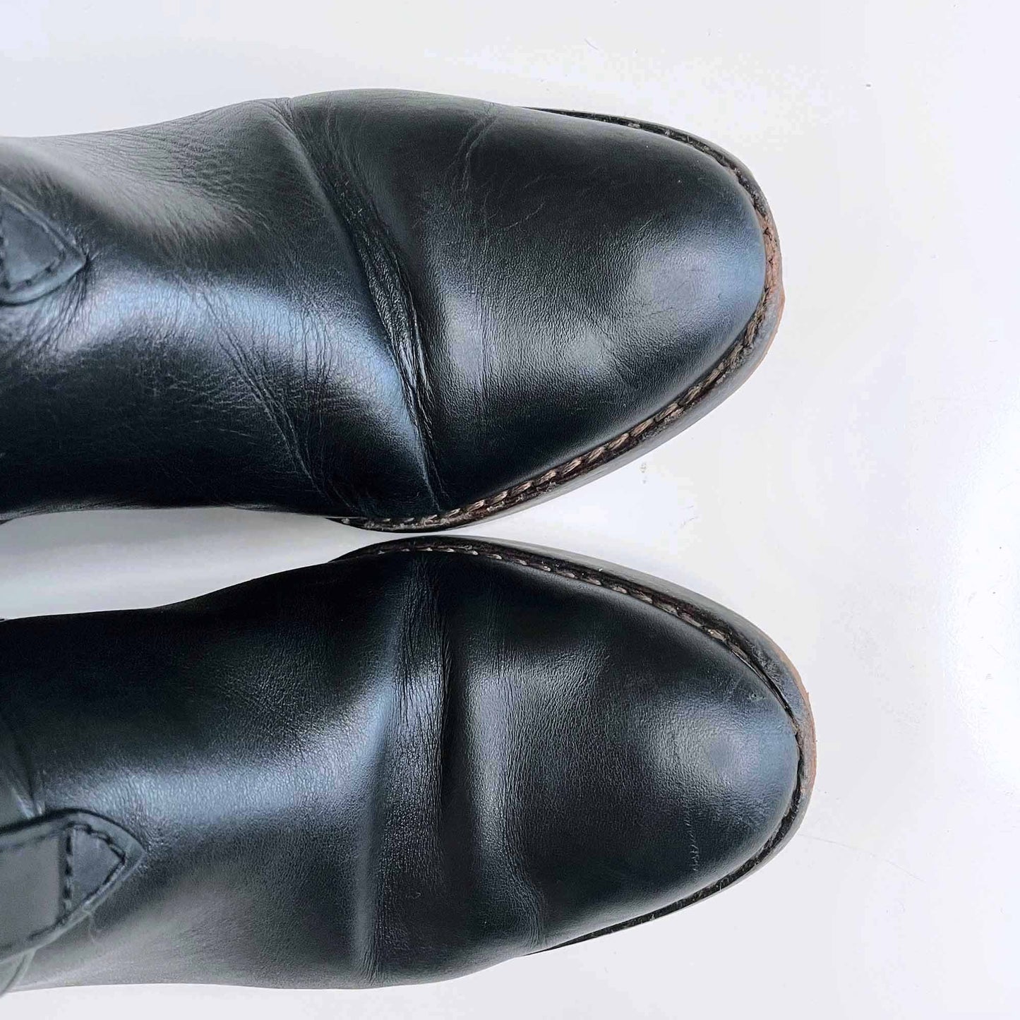 coach black leather harness chelsea boots - size 6.5