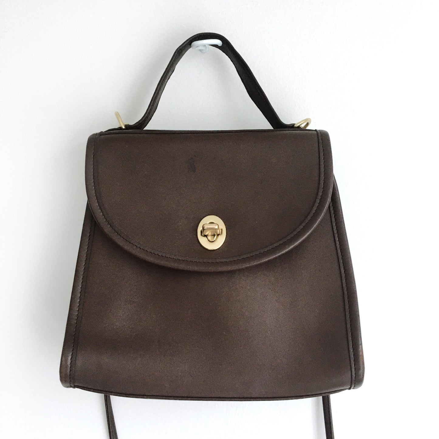 Coach turnlock flap leather cross body purse