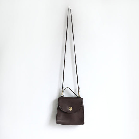 Coach turnlock flap leather cross body purse