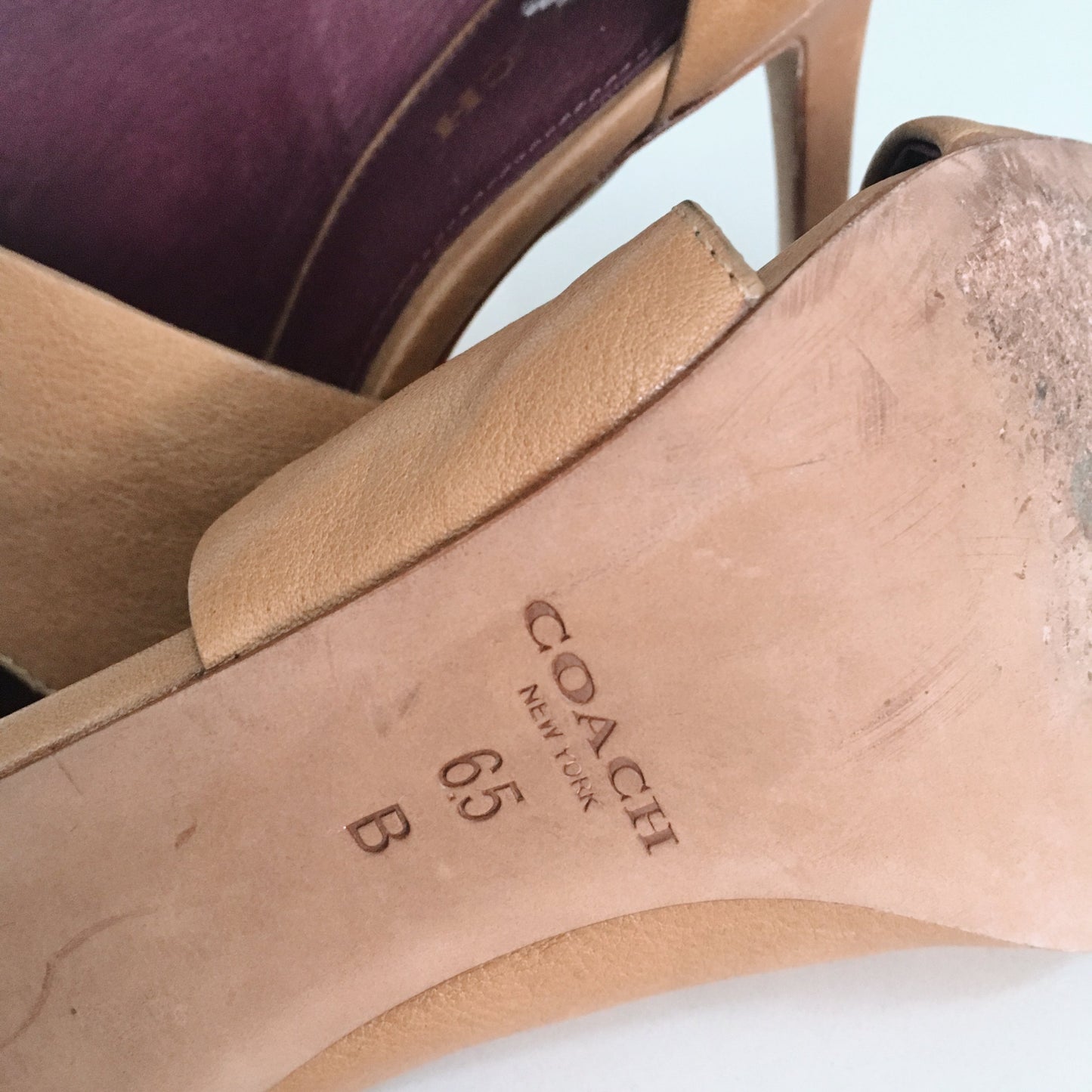 Coach Leather Heel Sandal - size 6.5