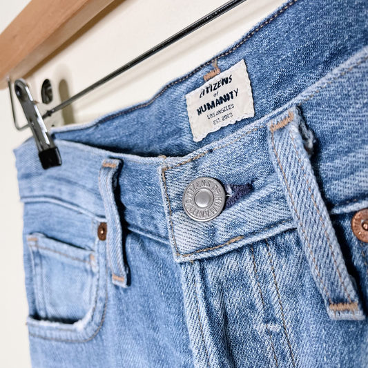 citizens of humanity liya high rise classic fit crop jeans - size 22 (fit like 25)