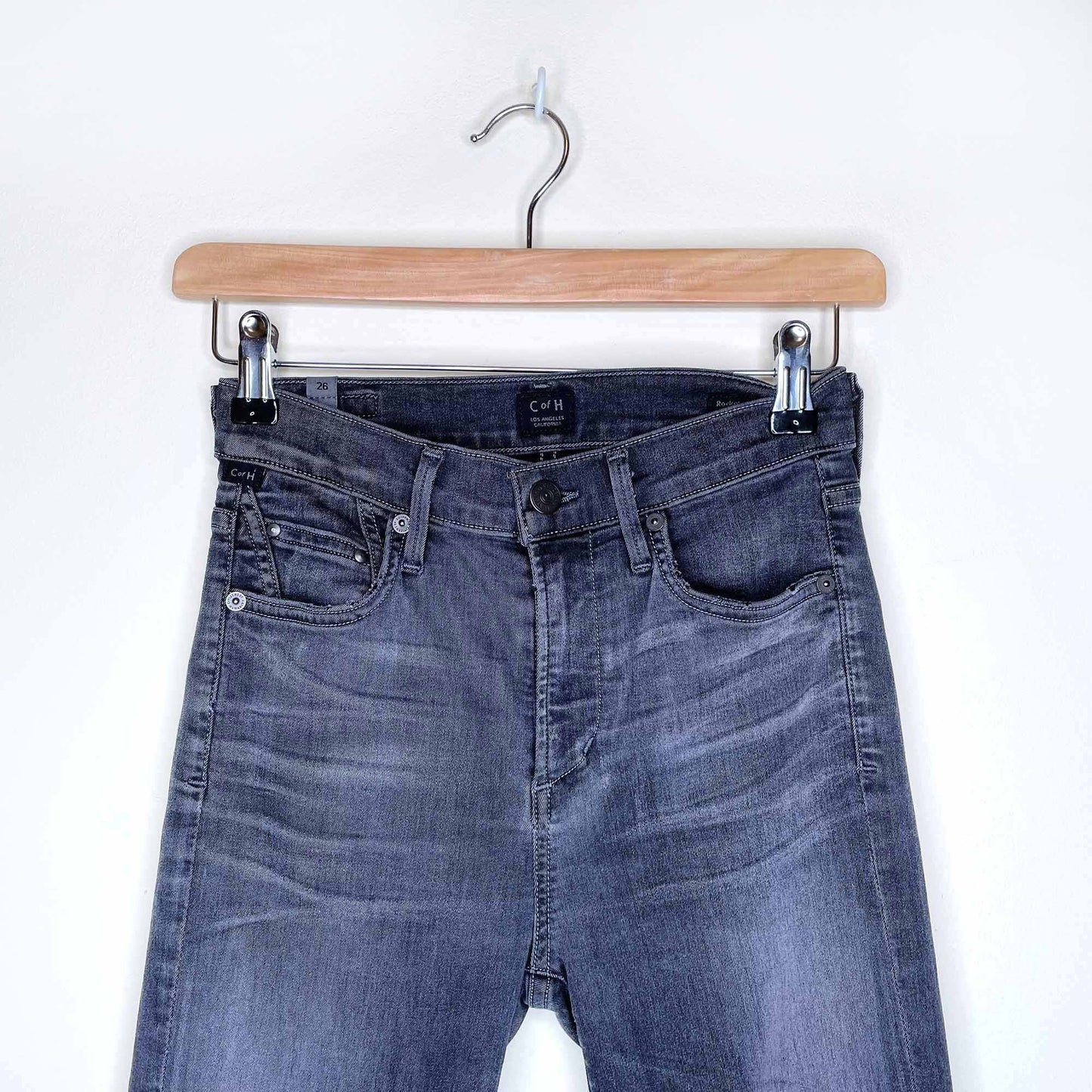 citizens of humanity high rise raw hem rocket skinny jeans - size 26