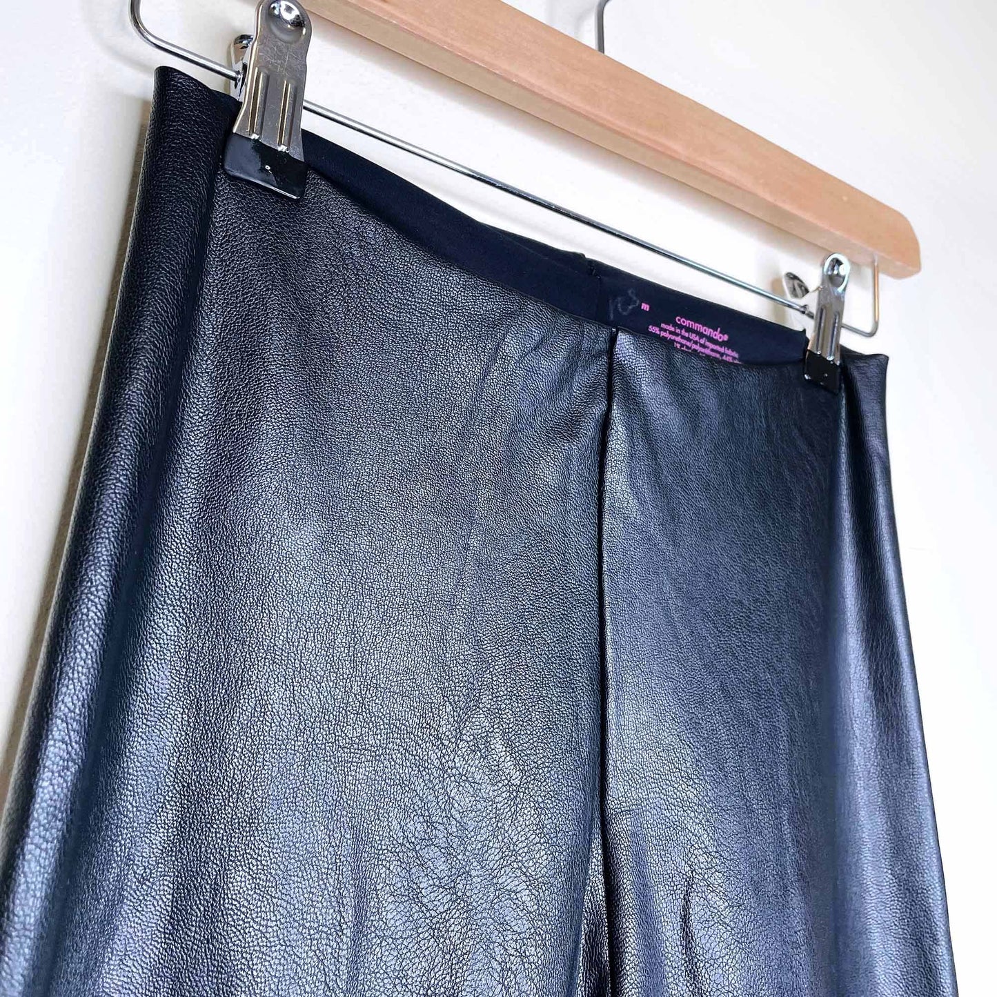 commando 7/8 faux leather high rise legging - size medium