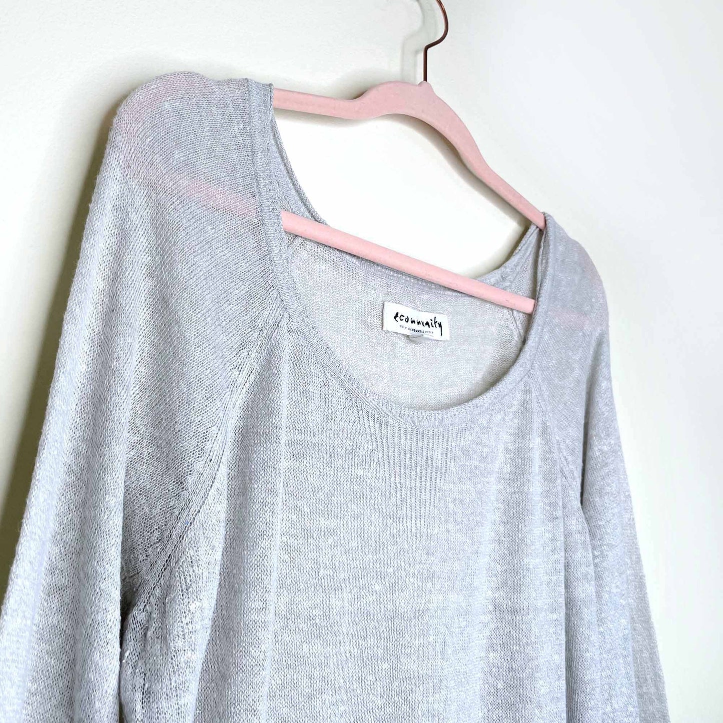 community lightweight hemp-silk slub sweater - size large