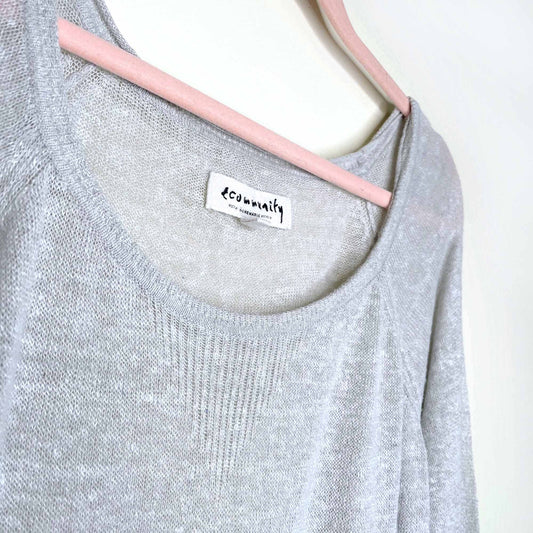 community lightweight hemp-silk slub sweater - size large