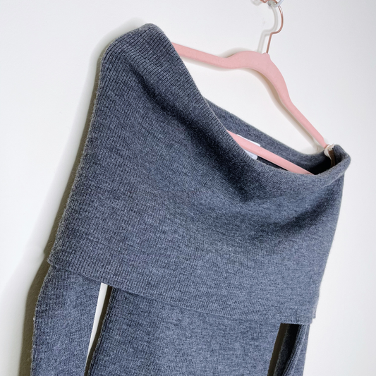 wilfred off shoulder croquis wool-blend sweater - size small