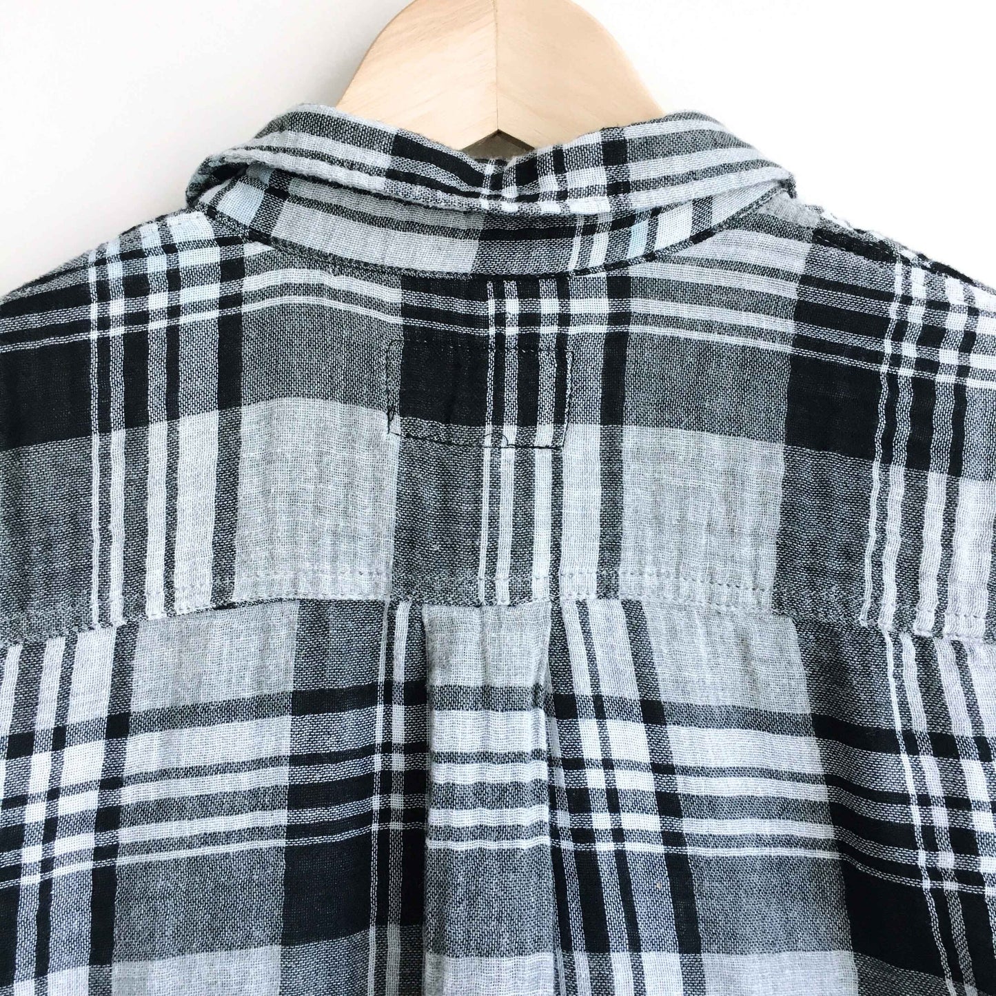 current eliott slim boy plaid gauze button down - size 1
