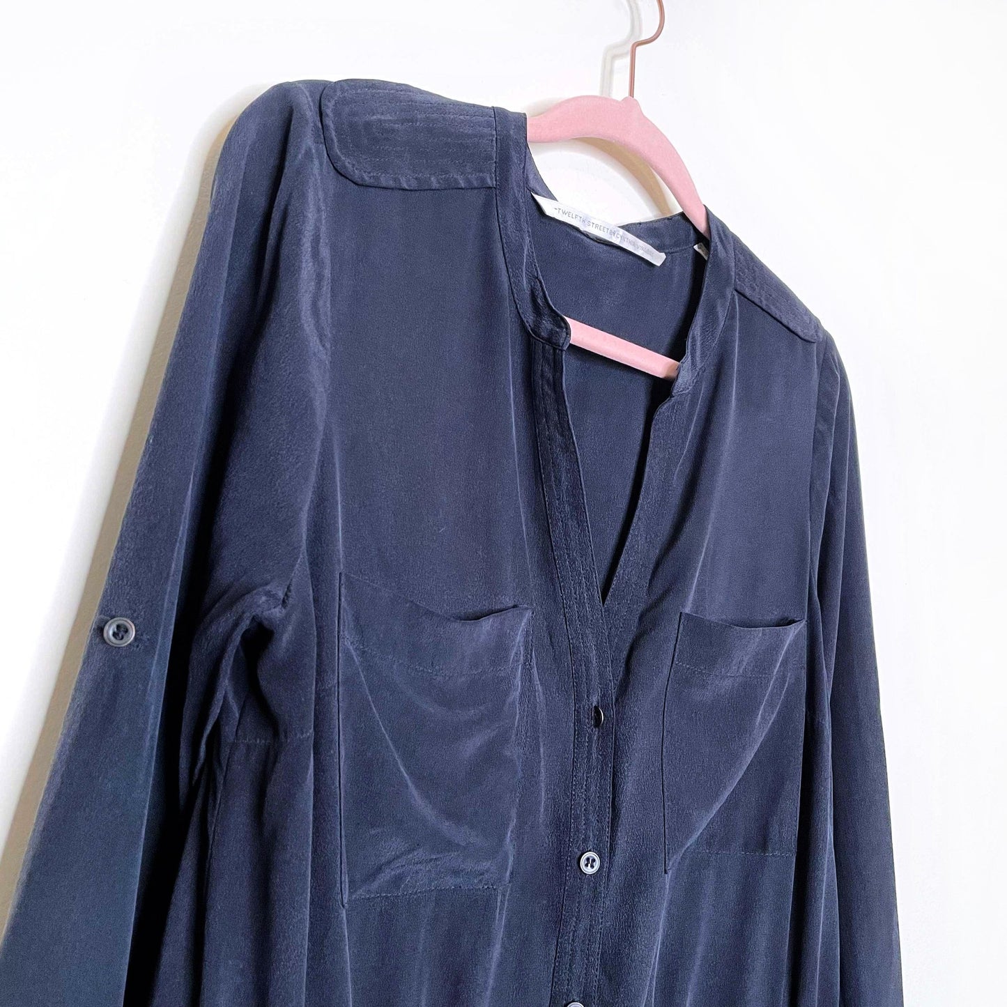 twelfth street by cynthia vincent washed black silk romper - size small