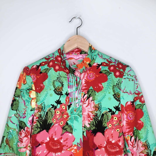 Della Spiga Weekend floral spring cotton jacket - size 8