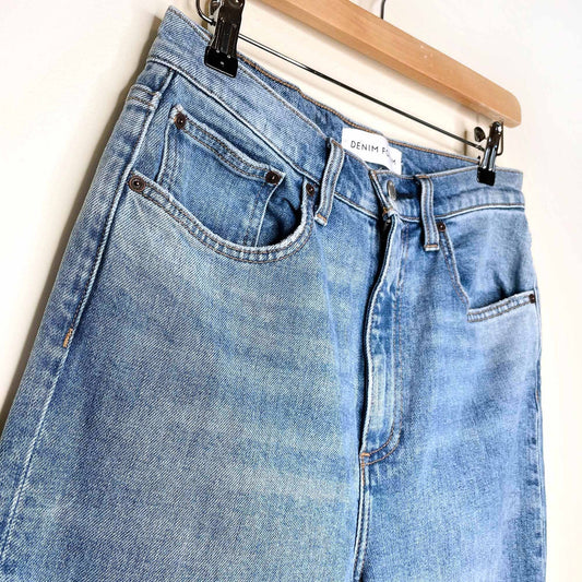 denim forum twiggy high rise flare jeans - size 28