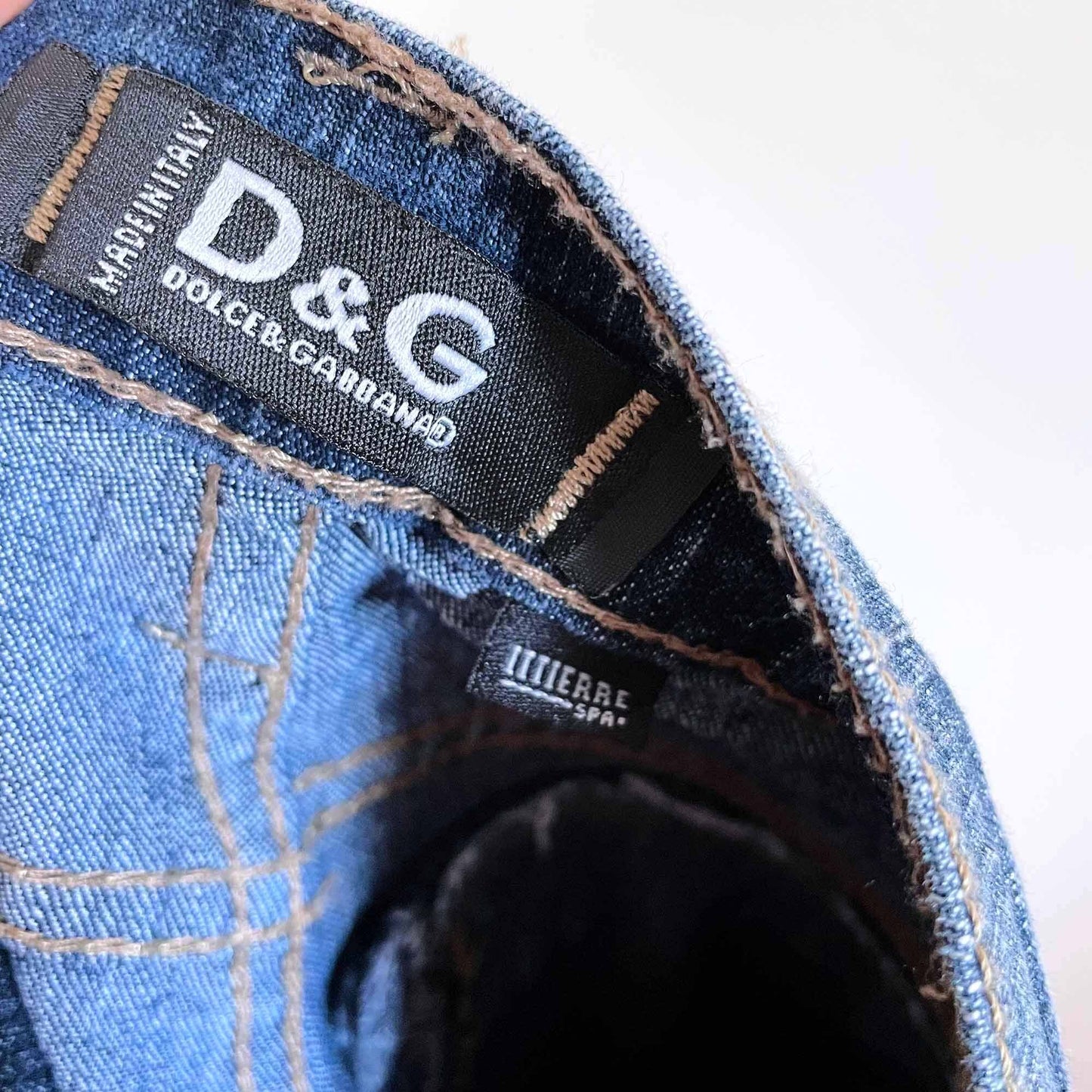 d&g dolce and gabbana mid-rise wide leg jeans - size 27