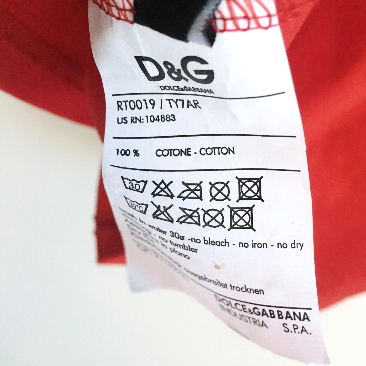 Dolce & Gabbana #dgfamily tee - size Small