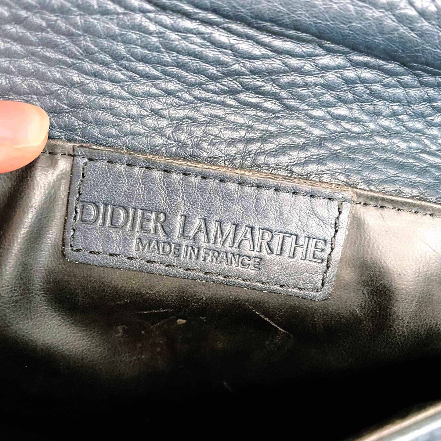 vintage didier lamarthe pebbled leather crossbody