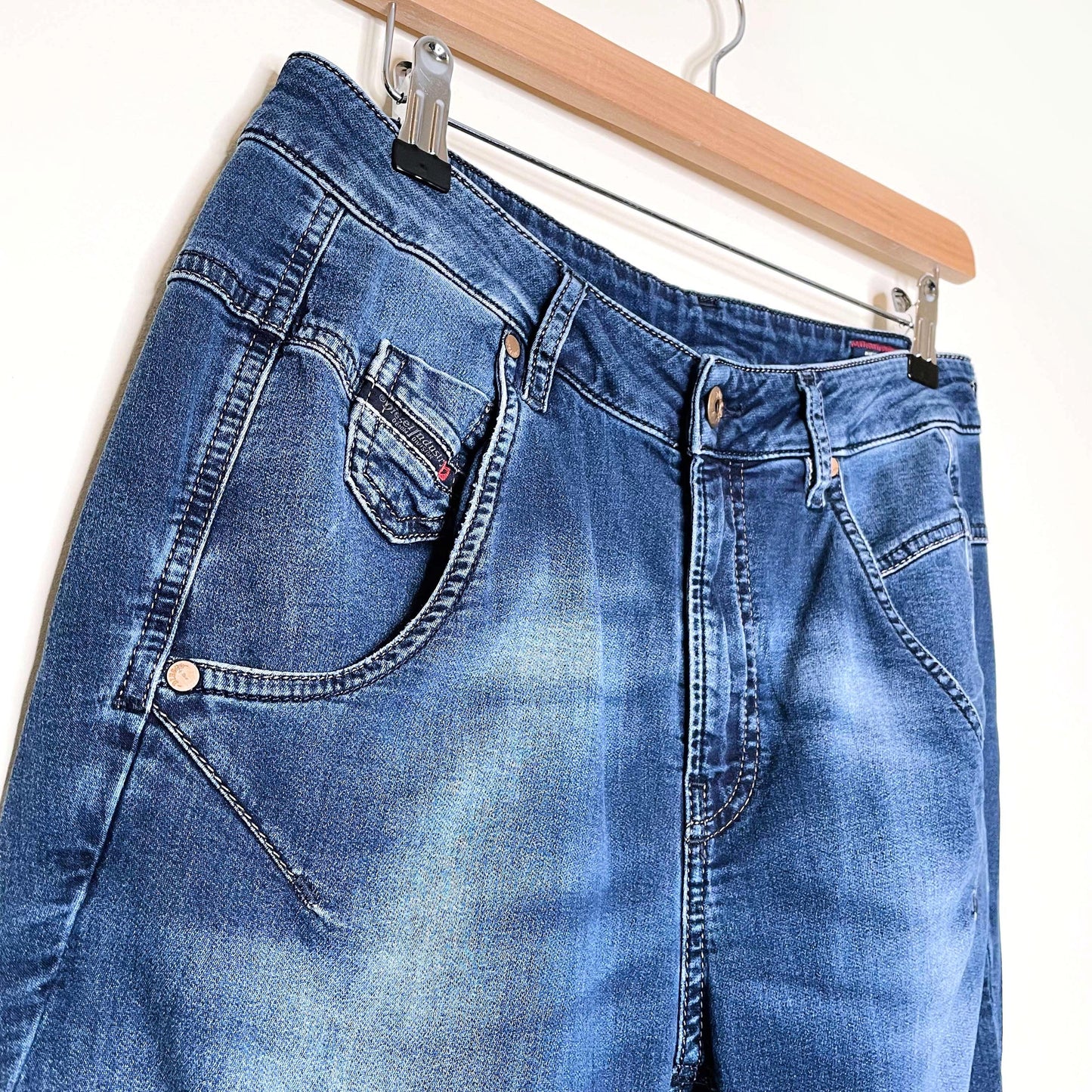 diesel fayza denim boyfriend sweatpants - size 27