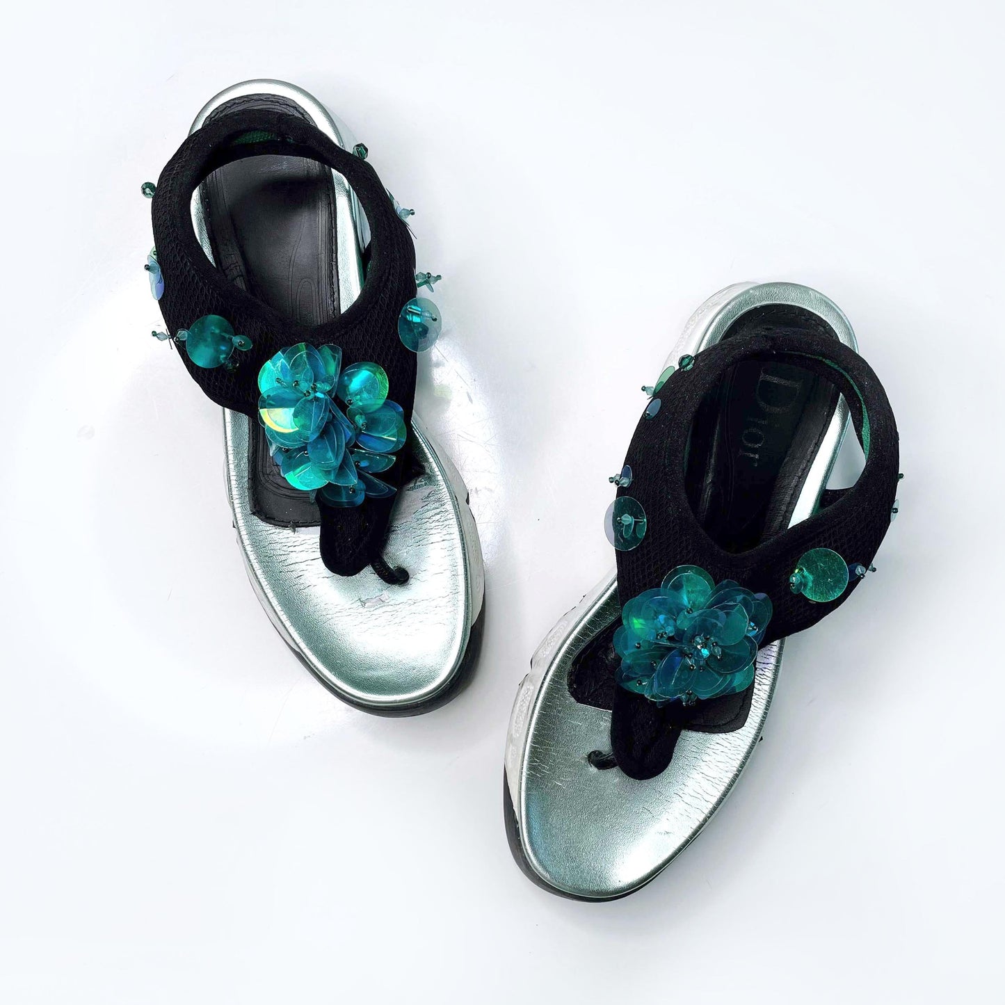 dior fusion sneaker thong sandals - size 37