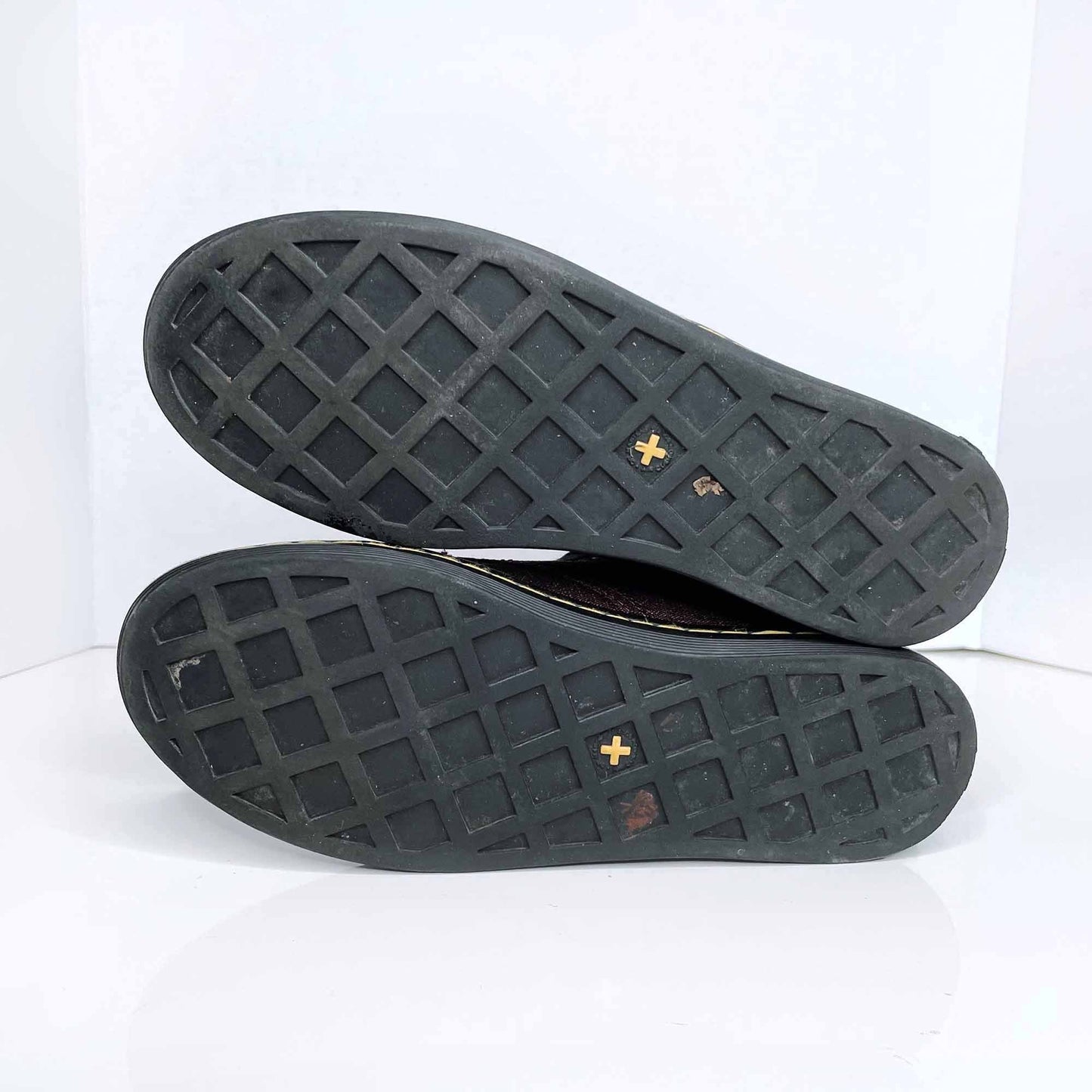 doc martens maelly red canvas lace up ankle boots - size 6