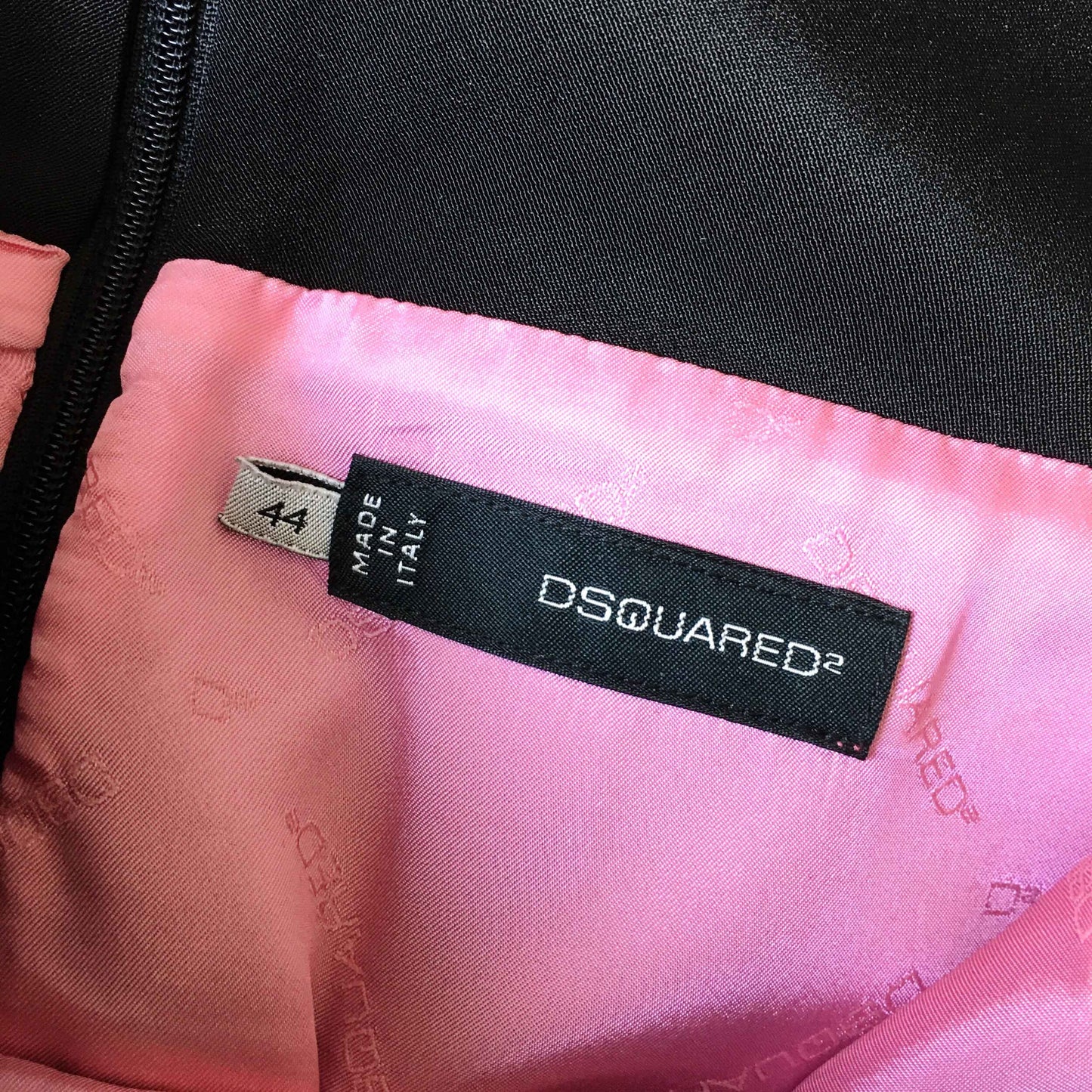 DSQUARED silk cocktail dress with bow neck - size 44