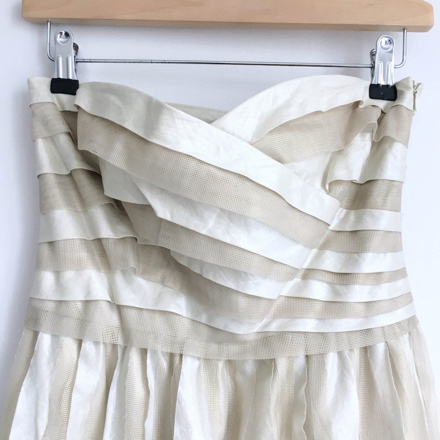 DVF Diane von Furstenberg gold strapless dress - size 4