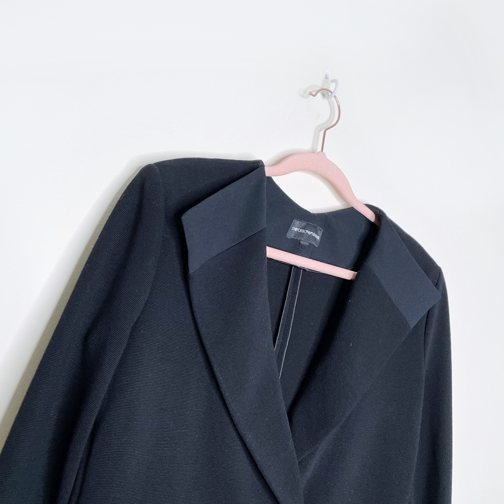 emporio armani tuxedo double breasted jacket - size 8
