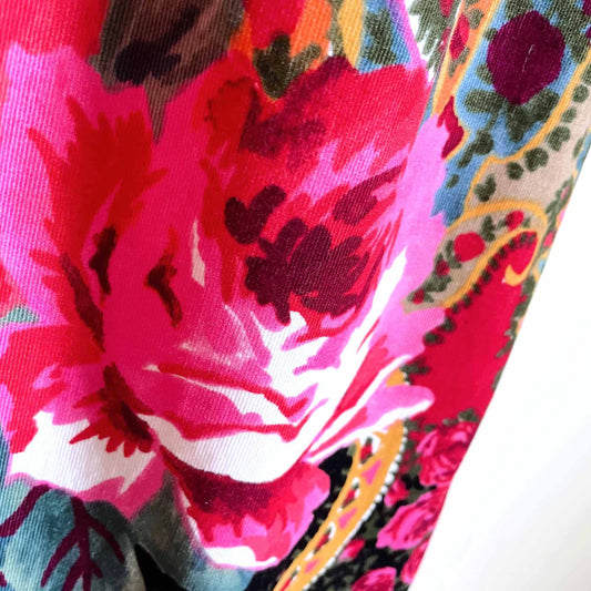 edme & esyllte peasant dress with micro cord paisley rose skirt - size 4