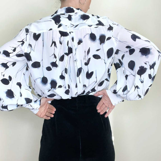 equipment femme boleyn floral watercolour blouse - size large