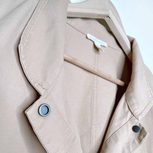 eileen fisher organic cotton hemp utility jacket - size medium