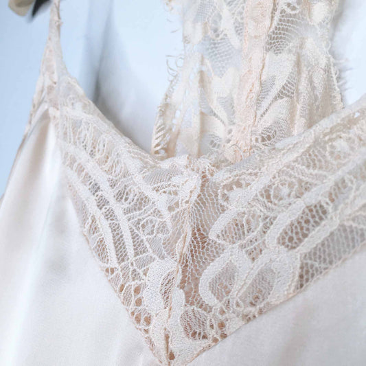 Selected Femme love lace satin racerback cami - size 38