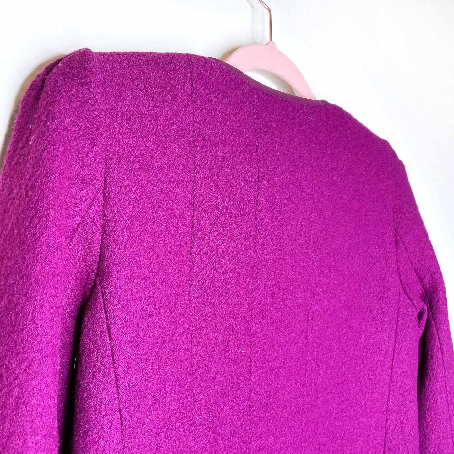 elevenses francie wool boucle peplum jacket - size 4
