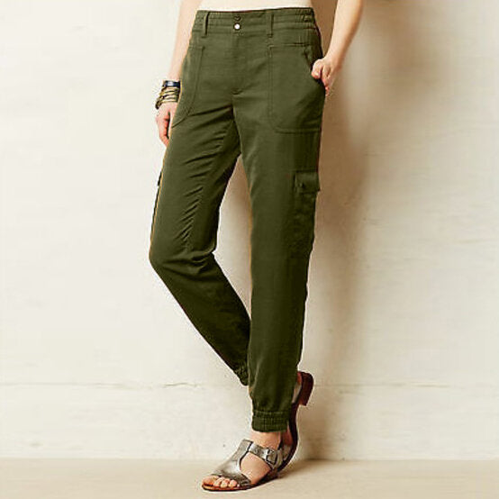 Elevenses Aubrey Satin Cargo Joggers - size 6