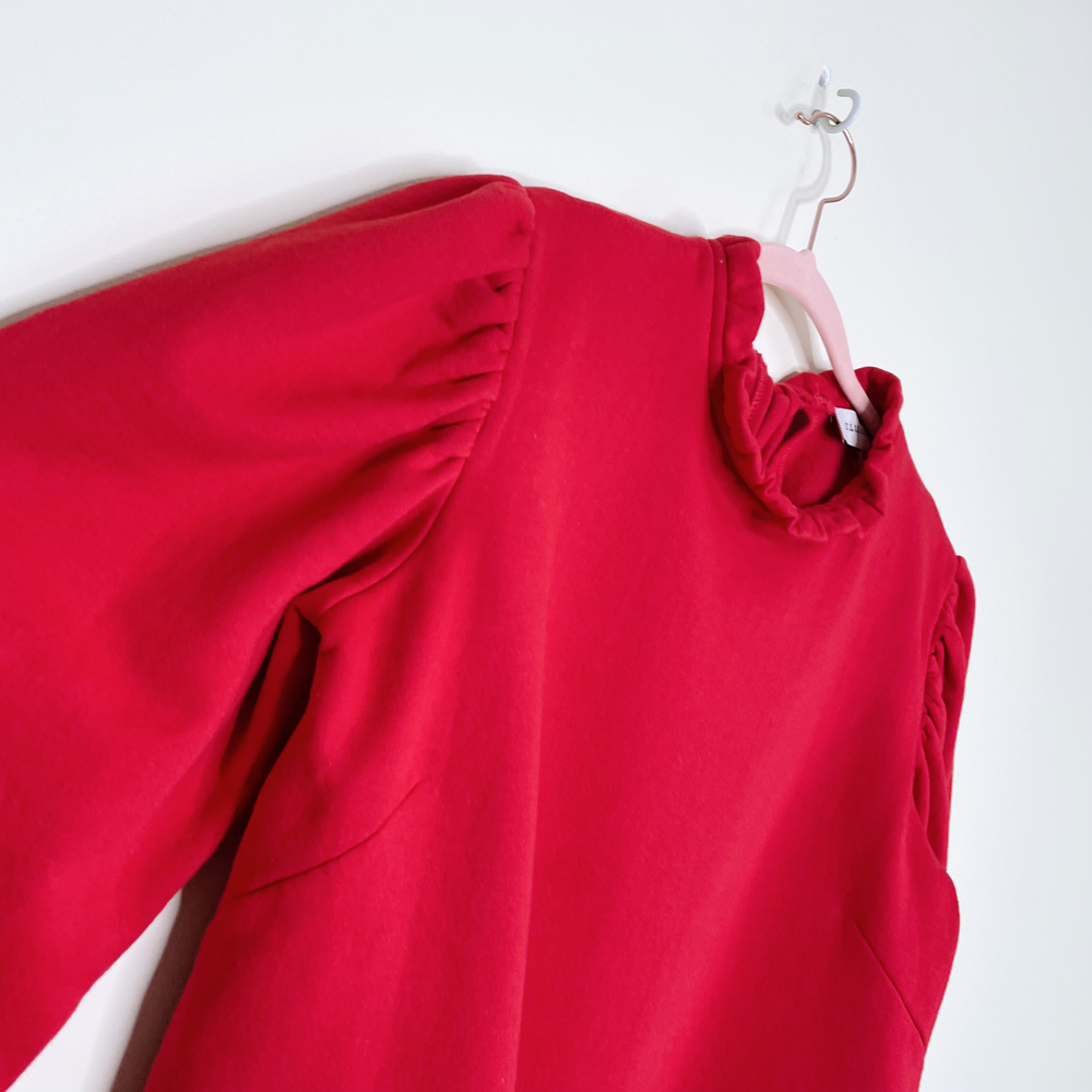 eliza faulkner luella puff shoulder sweatshirt - size medium