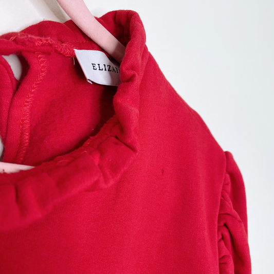 eliza faulkner luella puff shoulder sweatshirt - size medium