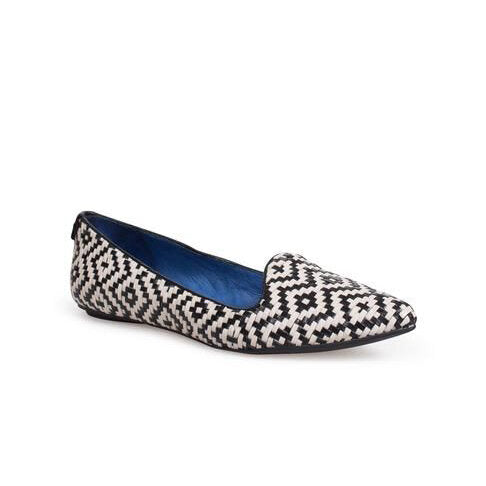 Elliott Lucca Bonita Leather Woven Flats - size 6.5