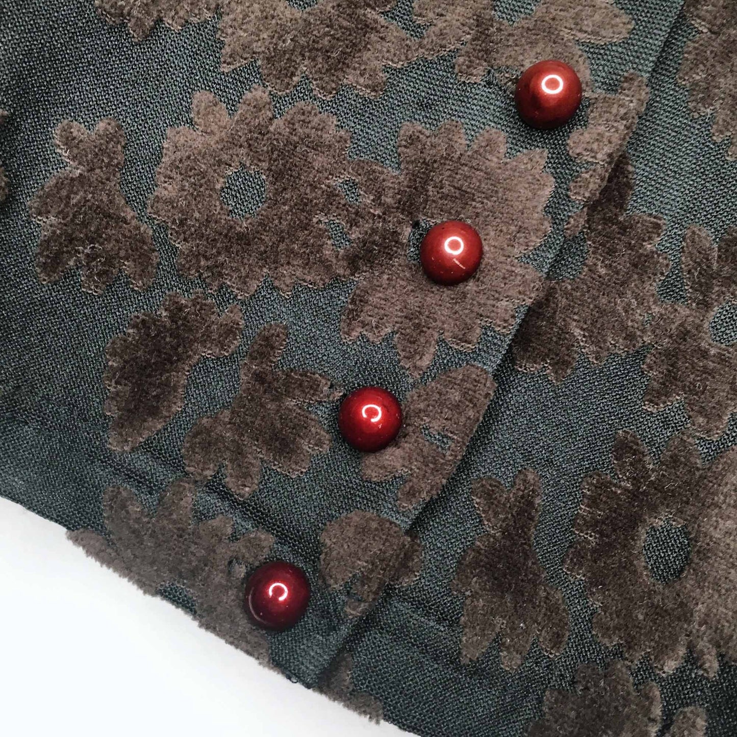 Vintage Esprit velvet daisy burnout crop - size Small