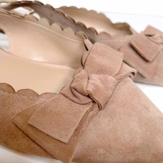 essex lane leather el-taliah slingback flats - size 10