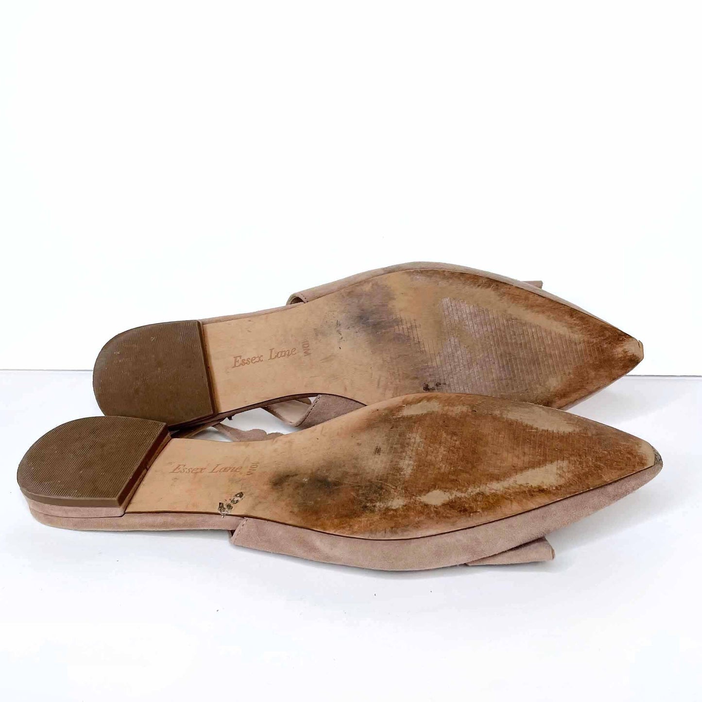 essex lane leather el-taliah slingback flats - size 10