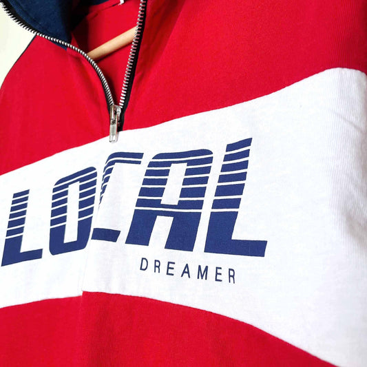 forever 21 local dreamer long sleeve crop graphic top - size small