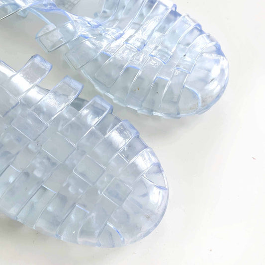 forever 21 clear jelly sandal shoes - size small